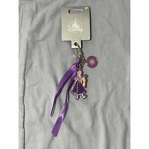 NEW Disney Parks Princess Rapunzel & Pascal WDW Ribbon Bag Tag Keychain